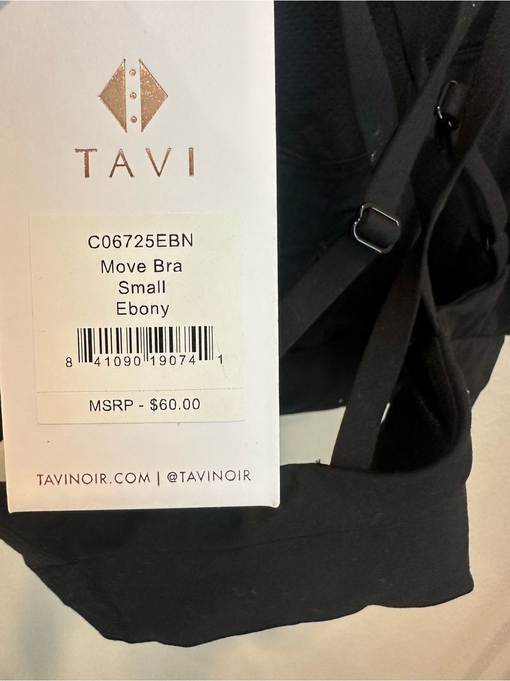 TAVI NWT Black Crisscross Support Sports Bra - Picture 4 of 5